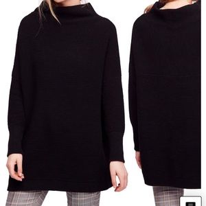 Free People ottoman slouchy tunic in black
